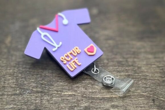3D Badge Topper STL for Creative Design