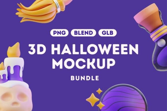 3D Halloween Spooky Icon Bundle