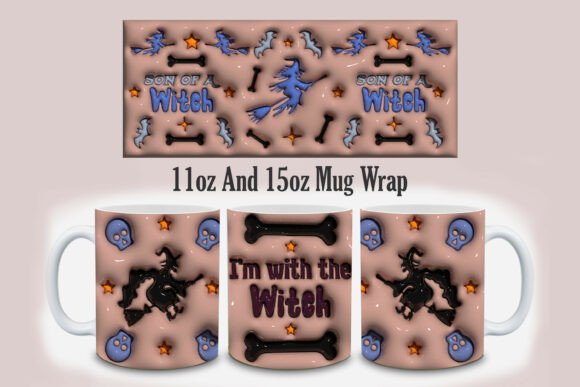 3D Inflated Son of a Witch Mug Design