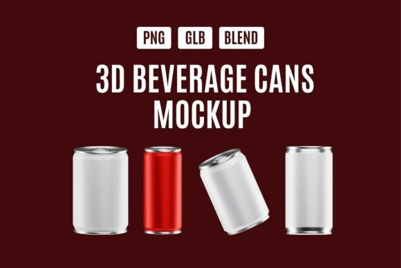 Beverage Can Mockup Kit Set 01