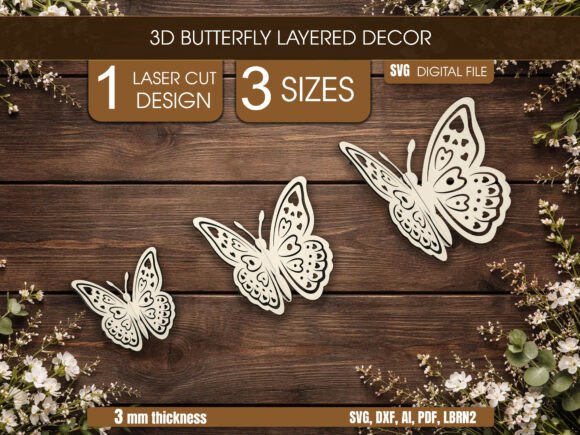 Bringing Depth to Life with 3D Butterfly Layered Laser Cut SVG Designs