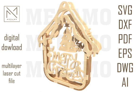 Bringing Holiday Warmth to Life with a Merry Christmas House Ornament SVG