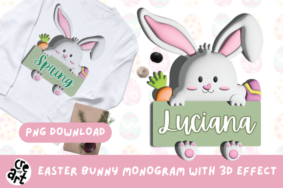 Elevate Designs with 3D Bunny Monograms