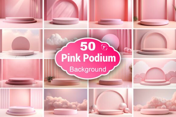 Elevating Product Visuals with the Pink 3D Podium Background