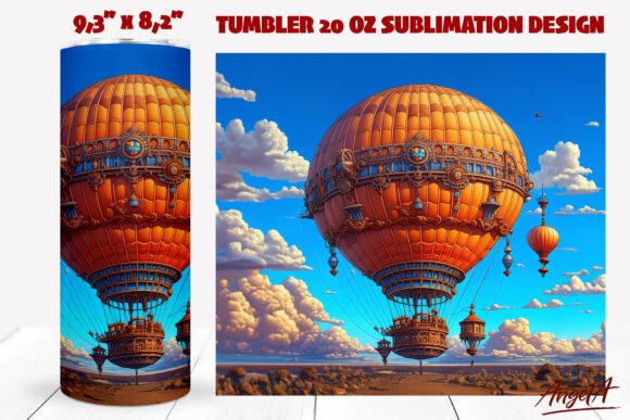 Hot Air Balloon Steampunk Tumbler: A Guide to High-Quality 3D Sublimation Designs