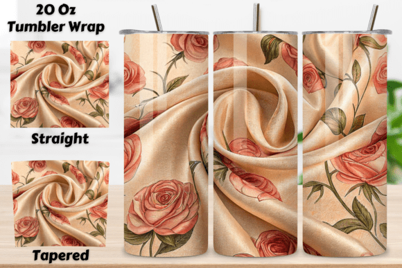Silk Ribbon Rose Seamless Tumbler Wrap: Elevating Your Sublimation Projects