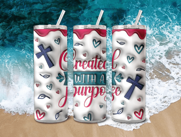 Strategic Branding with 3D Bible Verse Inflated Tumbler Warp Designs