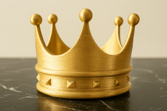 Strategic Elegance: Leveraging the 3D Crown and Gold Crown Aesthetic for Brand Impact
