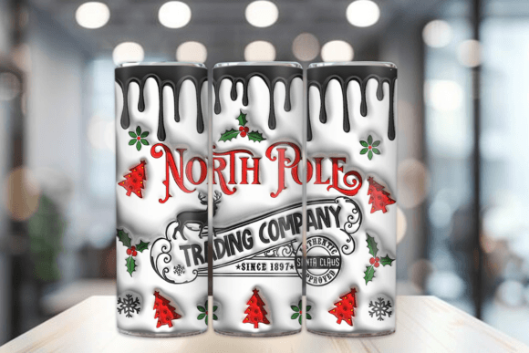 Understanding the 3D Inflated North Pole Tumbler Wrap Design for Custom Sublimation