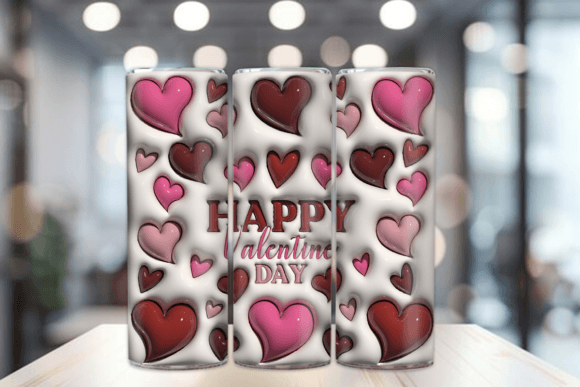 Valentine 3D Inflated Tumbler Wrap