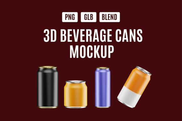Visualizing Success: Elevating Brand Identity with the Beverage Can Mockup Kit Set 02