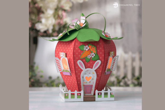 Whimsical Strawberry House SVG for Crafters
